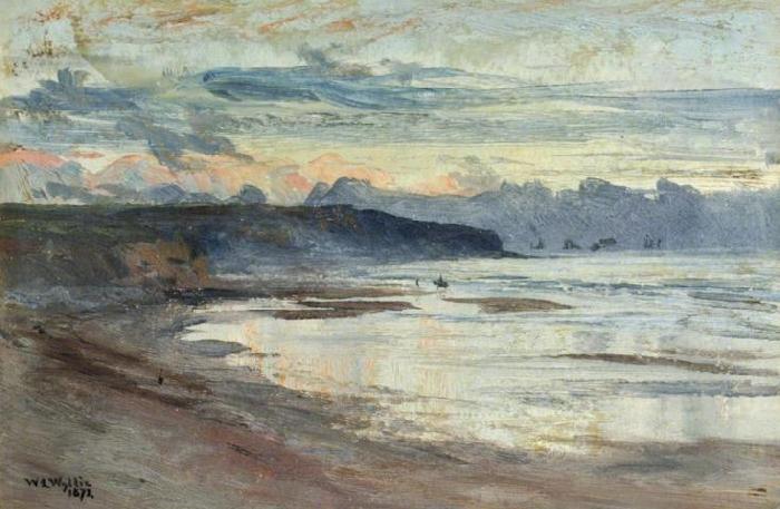 William Lionel Wyllie A Coastal Scene at Sunset oil painting picture
